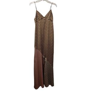 Zara Brown and Tan Maxi Dress